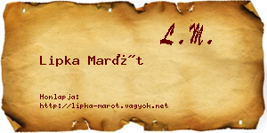 Lipka Marót névjegykártya